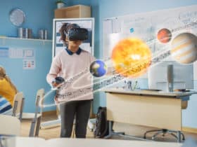Dječak koristi VR za učenje planeta